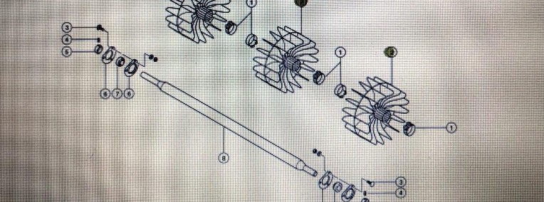 Wirnik wentylatora Claas Mega 370-340 Nr kat. 000 736 551 1 Nr kat. 000 736 551 1-1
