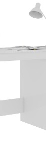 vidaXL Biurko, wysoki połysk, białe, 100x50x76 cm, płyta wiórowa801802-3