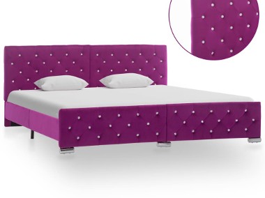vidaXL Rama łóżka, fioletowa, tapicerowana tkaniną, 180 x 200 cm286822-1