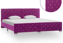 vidaXL Rama łóżka, fioletowa, tapicerowana tkaniną, 180 x 200 cm286822