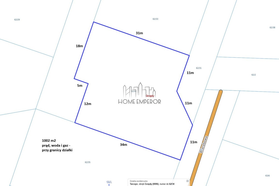 Działka na sprzedaż, 1002 m², Tarczyn Grzędy - Widok 2