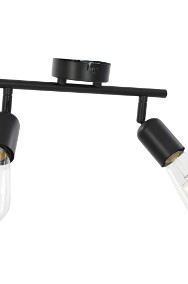 vidaXL Lampa z 2 żarówkami żarnikowymi, 2 W, czarna, E27 281423-2