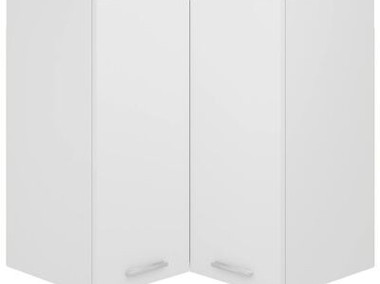 vidaXL Szafka narożna, biała, 57x57x60 cm, materiał drewnopochodnySKU:802537-1