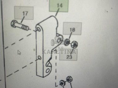 Dystans ramy zaczepowej r124423 do john deere 8000 , 8010 , 8020-1