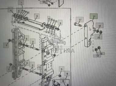 Dystans ramy zaczepowej r124423 do john deere 8000 , 8010 , 8020-2