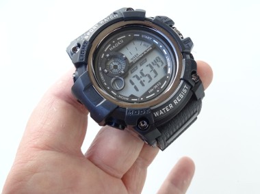 Zegarek wojskowy elektroniczny sportowy LED datownik alarm stoper duży-1