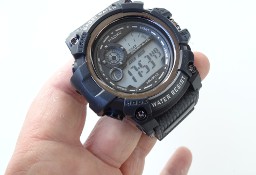 Zegarek wojskowy elektroniczny sportowy LED datownik alarm stoper duży