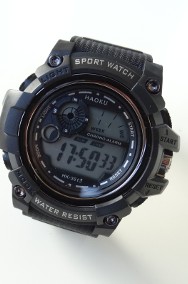 Zegarek wojskowy elektroniczny sportowy LED datownik alarm stoper duży-2