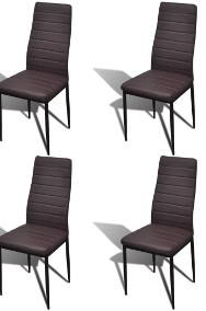 4 wysokie brązowe krzesła do jadalni + stół ze szklanym blatem271693-2