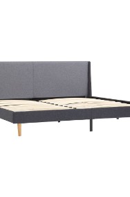 vidaXL Rama łóżka, szara, tapicerowana tkaniną, 160 x 200 cm 286695-2