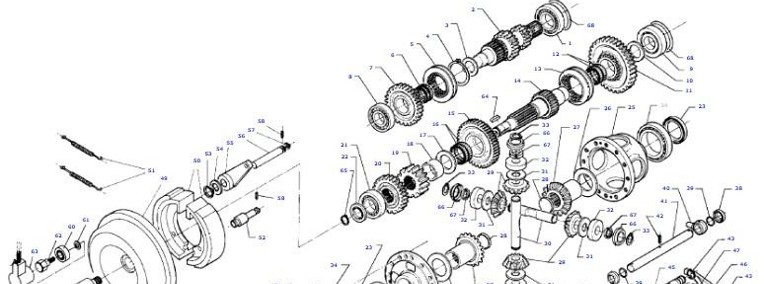 Massey Fergusson MF 30 32 - tryb koło zębate skrzyni biegów D46145500-1