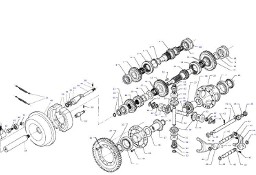 Massey Fergusson MF 30 32 - tryb koło zębate skrzyni biegów D46145500