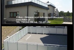 Oklejanie szyb balkonowych Warszawa- Folia Matowa zewnętrzna na balkon -Folkos 