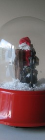 Duża obracająca się i świecąca kula śnieżna z pozytywką – św. Mikołaj -3