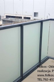 Folkos folie matowe na szyby balkonowe Warszawa Bielany, Bemowo, Żoliborz -oklej-2