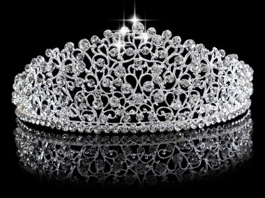 Nowa korona srebrny kolor księżna królowa księżniczka wesele ślub cyrkonie-1