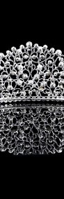 Nowa korona srebrny kolor księżna królowa księżniczka wesele ślub cyrkonie-4