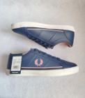 "Fred Perry Baseline" skórzane trampki damskie długość 25 cm granatowe 