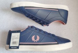 "Fred Perry Baseline" skórzane trampki damskie długość 25 cm granatowe 