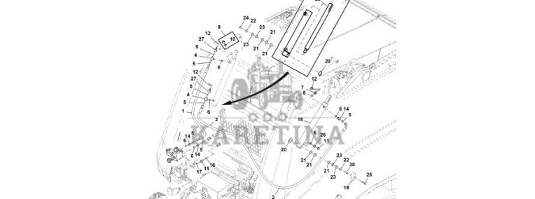 John Deere 960 - Pręt DC217779 (Układ hydrauliczny)-1