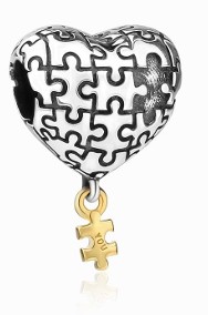 Pandora Charm zawieszka serce puzzle miłość love-2