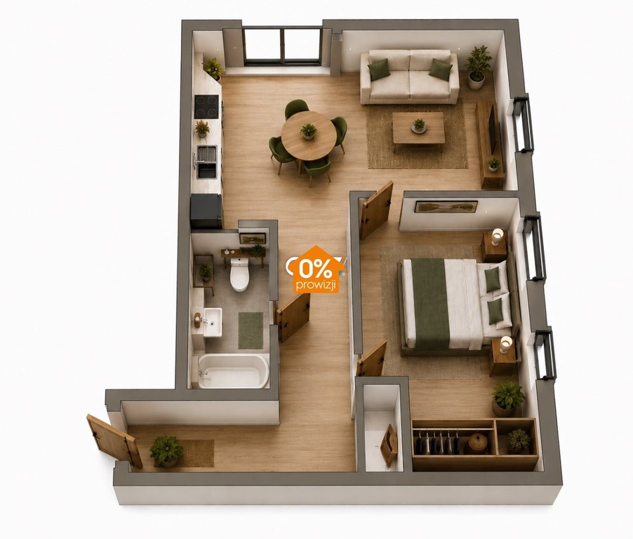 Mieszkanie na sprzedaż, 2 pokoje, 47 m², Kraków