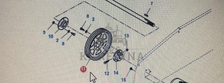 FENDT LA323315350/Fendt koło pasowe/przenośnik pochyły-dolny wał/Fendt 6335C-1