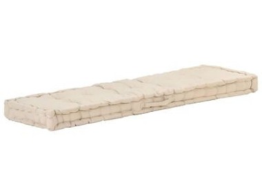 vidaXL Poduszka na podłogę lub palety, bawełna, 120x40x7 cm, beżowa-1