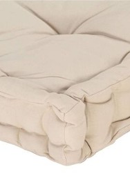 vidaXL Poduszka na podłogę lub palety, bawełna, 120x40x7 cm, beżowa-3