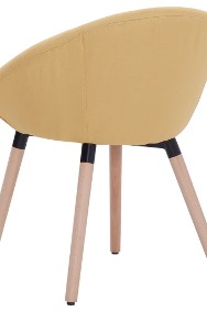 vidaXL Krzesła do jadalni, 6 szt., żółte, tapicerowane tkaniną278119-2