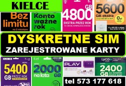 Zdalna rejestracja karty SIM zarejestrowane startery polskie Kielce ANONIM