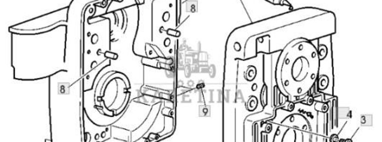 John Deere 6820 6920 6920S Obudowa Przedniego WOM Części AL155863 AL155866-1