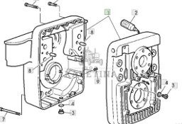 John Deere 6820 6920 6920S Obudowa Przedniego WOM Części AL155863 AL155866