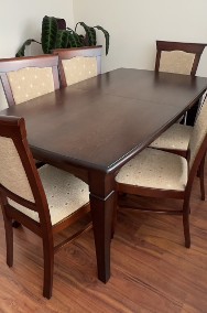 Stół drewniany z 6 krzesłami do jadalnii-2