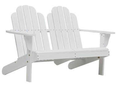 vidaXL Krzesło Adirondack, podwójne, drewniane, białe47228-1