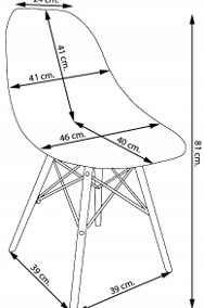 Krzesło do Jadalni Plastikowe Kuchnia Stołek Kuchenny-2