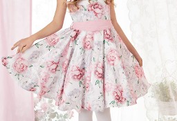 Sukienka dla dziewczynki w pastelowe kwiaty w rozmiarach 134-164