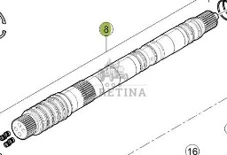 Claas AXION 810 870 Wałek Przekładni Skrzyni Biegów CZĘŚĆI 0011708640 00 1170 864 0