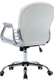 vidaXL Obrotowe krzesło biurowe, białe, obite sztuczną skórą-2