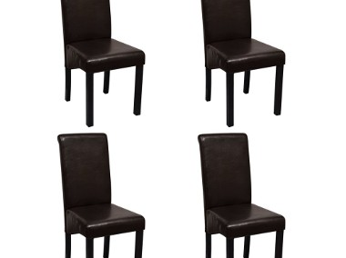 vidaXL Krzesła stołowe, 4 szt., brązowe, sztuczna skóra241725-1