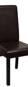 vidaXL Krzesła stołowe, 4 szt., brązowe, sztuczna skóra241725-4