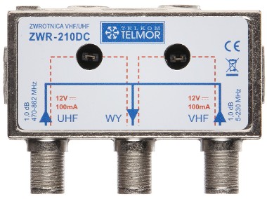 Zwrotnica antenowa VHF i UHF ZWR-210DC Telmor Kielce-1