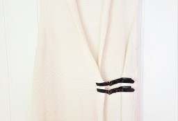Biały kremowy kardigan H&M M 38 ryż ryżowy kamizelka sweter ciepły bezrękawnik