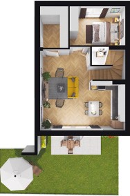 3 pokoje z ogródkiem | dwa piętra | Bronowice-2