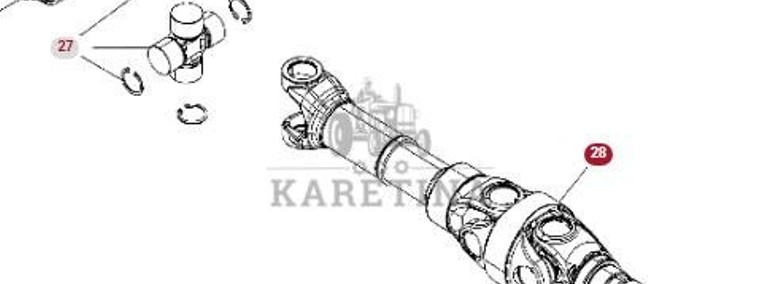 Fendt 930 933 936 939 942 Vario Gen 6 Wał Przegubowy Przedniej Osi CZĘŚCI H218PF050038B-1