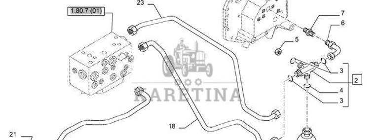 New Holland T6010 T6090 T6070 T7230 Rurka hydrauliczna 12 mm od 87634962-1
