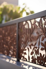 Ogrodzenie CORTEN , panele aluminiowe - Brama - balustrada-2