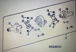 John. Deere RE58639/przegub uniwersalny (widełki)/John Deere 4555/4755/4955 Nr części RE58639