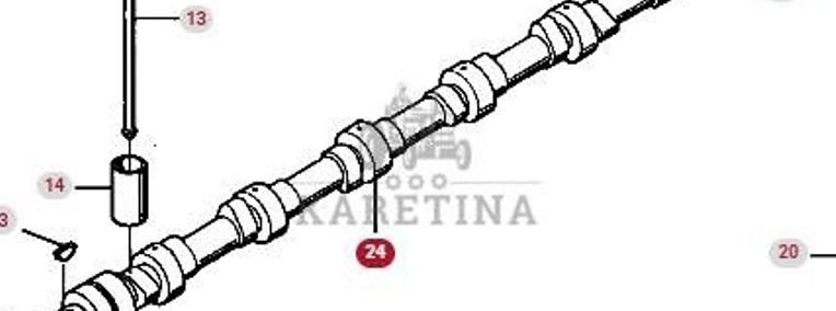 Massey Ferguson 3690 Wałek Rozrządu CZĘŚCI 612DS V836322170-1