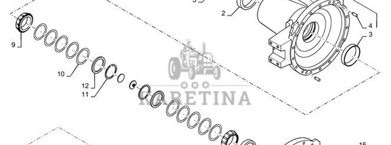 New Holland T6090 Element nośny osi 87331804-1